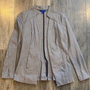 Apt. 9 Taupe Open-Front Blazer